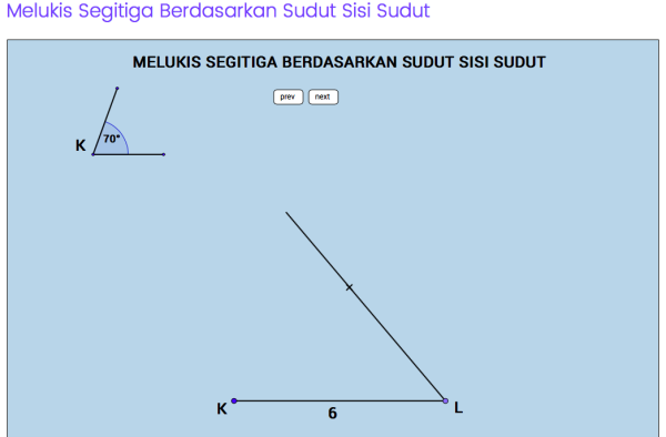 Melukis Segitiga Berdasarkan Sisi-Sudut-Sisi